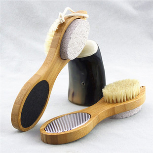 Spot supply of bamboo four-in-one foot protection treasure rubbing foot stone foot washing brush cleaning dead skin brush