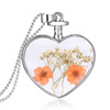 Pendant heart shaped, crystal, plant lamp, sample, necklace, purple starry sky, Korean style