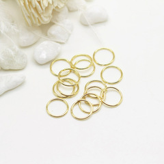 DIY jewelry accessories single ring multi-specification flat ring 1000 pack 14K real gold color-preserving open ring handmade materials