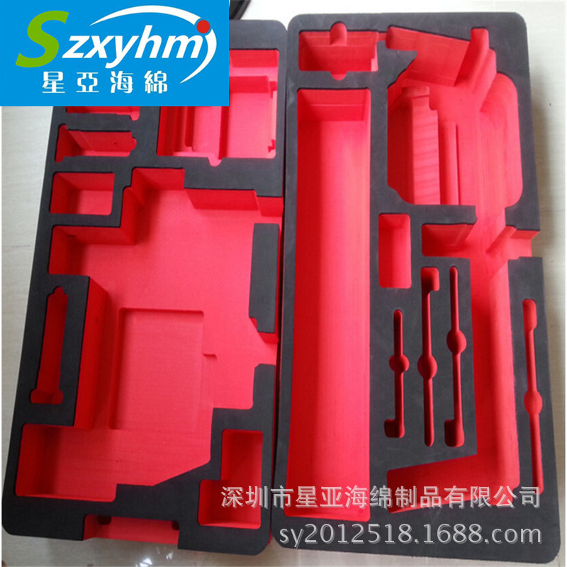 包装礼盒泡沫海绵内托 雕刻植绒化妆品辅助包装盒 防震防滑抗压