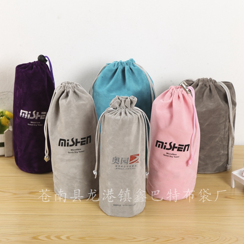 专业加工保暖水壶袋帆布加厚保温杯袋隔热防烫便携式圆底绒布杯套