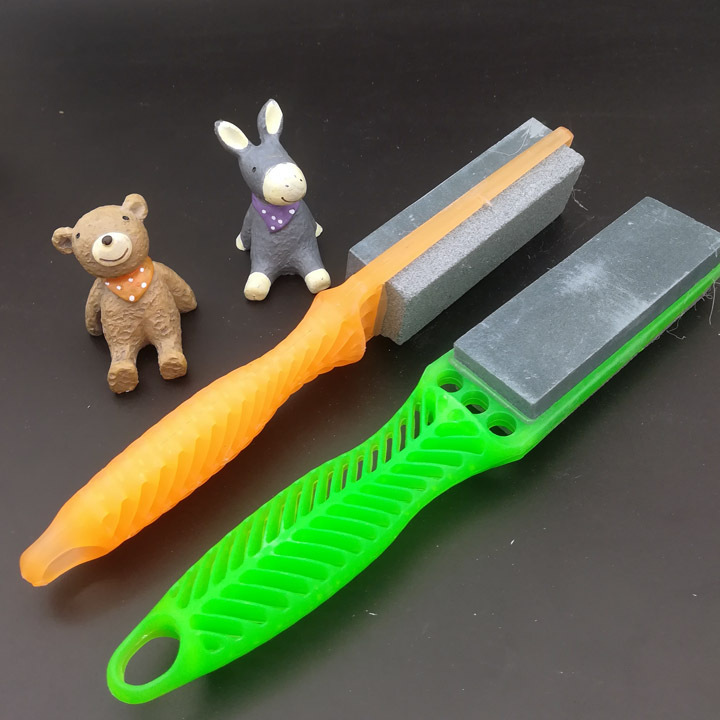 E1135 mango afilador de cuchillo de mano afilador de cuchillo de mano de uso diario tienda de departamentos binaria suministro al por mayor