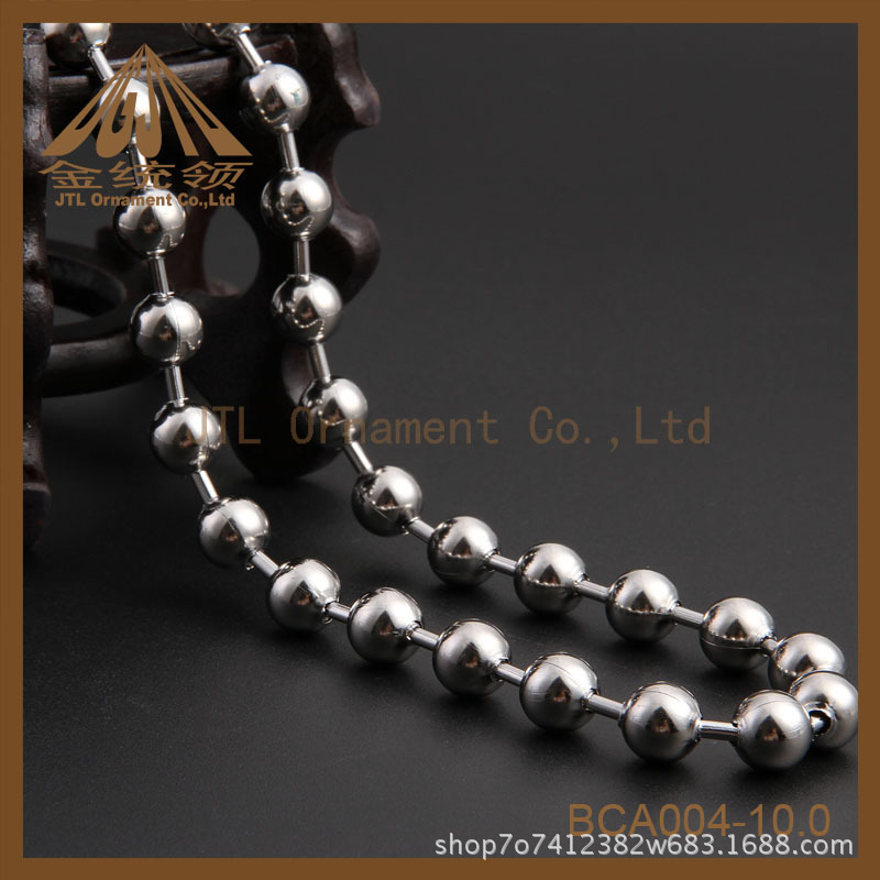 厂家批发供应饰品波珠链 多规格不锈钢铁铜珠链 可过检针机珠链