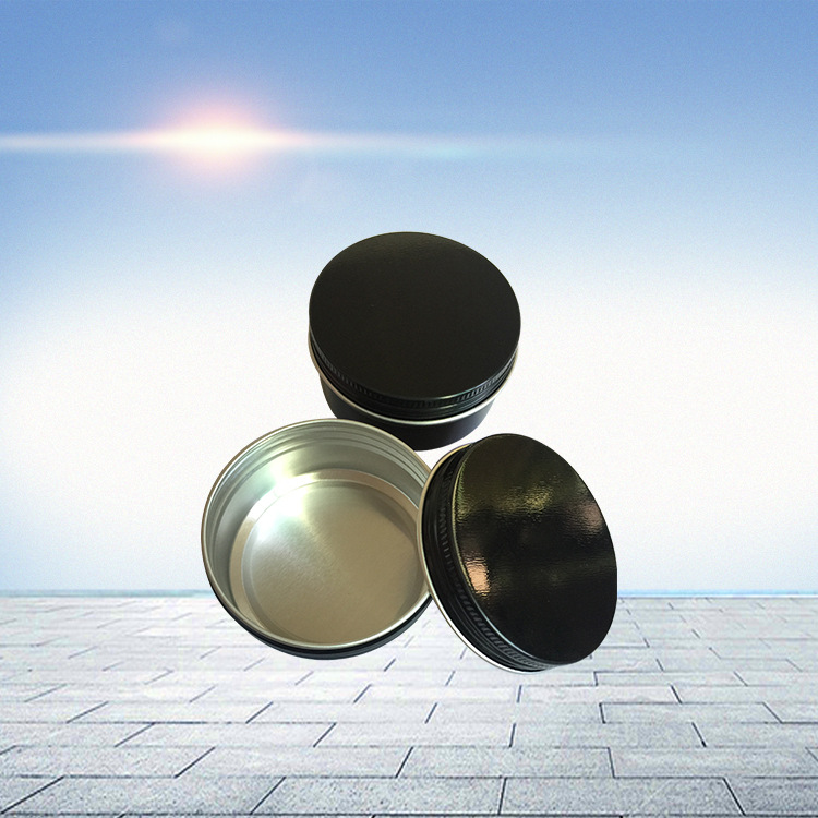 供应密封性强60ml黑色螺纹铝盒 批发规格齐全携带很盒拍螺纹铝盒