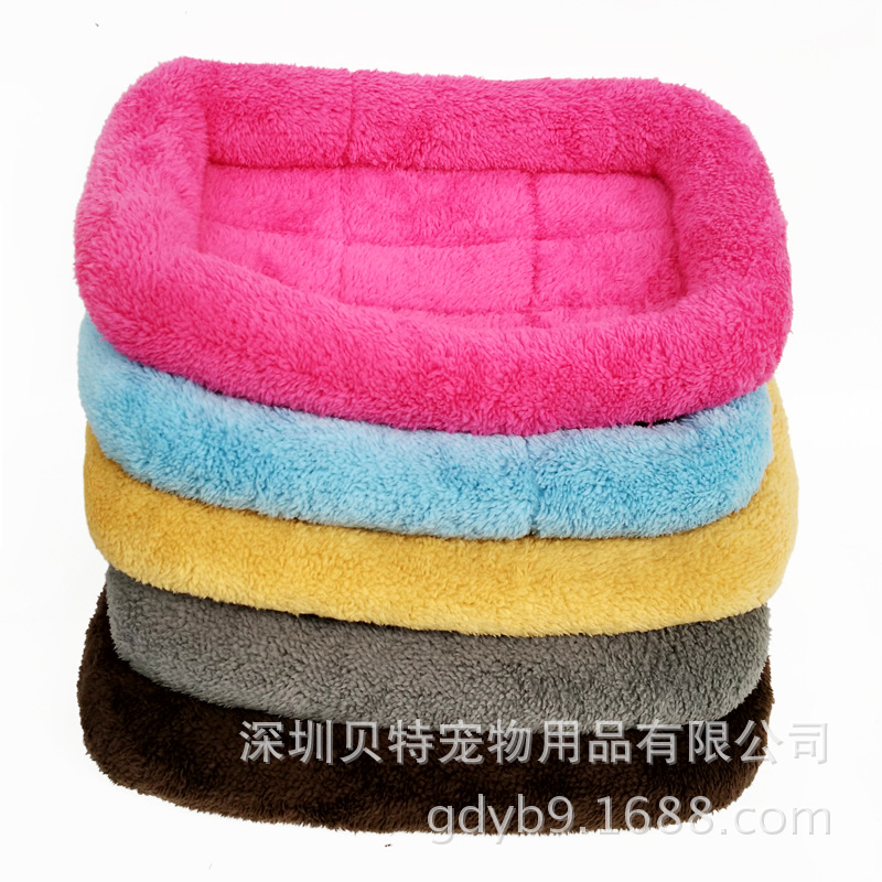 Cama acolchada para perros y gatos — cojín de felpa para todas las estaciones, apto para razas grandes, medianas y pequeñas