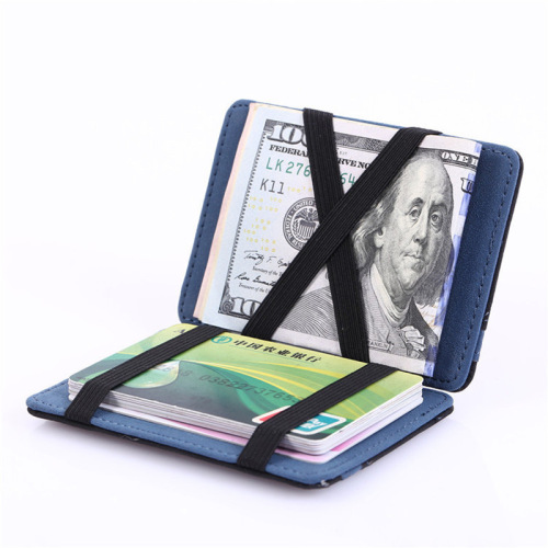 Cross-border Korean version creative magic wallet Men's wallet PU business card holder Matte leather credit card holder card holder