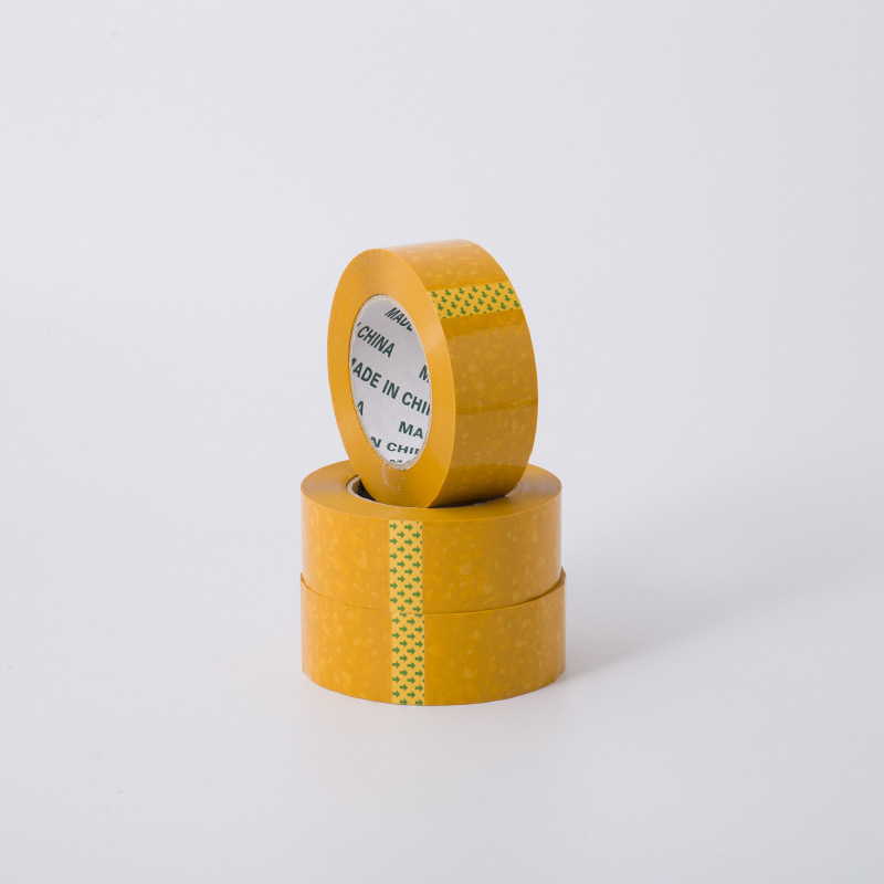 Sellado transparente cinta de papel palabras de advertencia Impresión de cinta de embalaje de fábrica al por mayor 4,5*2,3 cinta de sellado amarillo