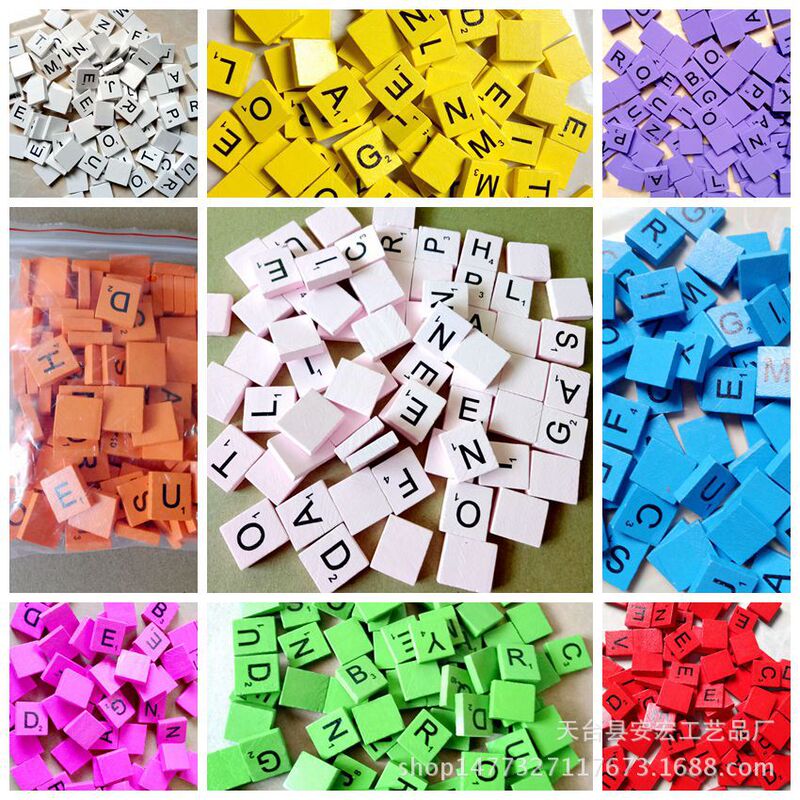 In-Stock Wooden English Alphabet Letter Pieces for Children's DIY Early Education Board Games, Set of 100 Pieces In-Stock Wooden English Alphabet Letter Pieces for Children's DIY Early Education Board Games, Set of 100 Pieces