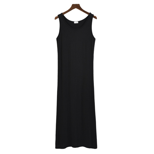 Summer Strap Tank Dress Underwear Set White Women's Dress Women's Mid-Long Size Plus Size Modal Dress