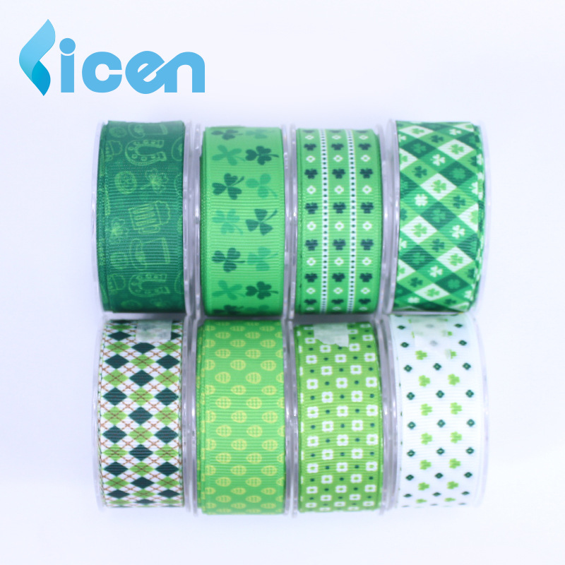 2.2CM threaded ribbon St. Patrick's Day series decorative ribbon heat transfer webbing ribbon ribbon 2