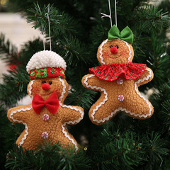 クリスマスジンジャー人クリスマス装飾クリスマスツリージンジャー人ストラップ布芸五星ジンジャー人人形
