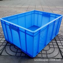 批发 加厚五金塑料箱红黄绿蓝塑胶框  仓储周转箱 货架工具箱