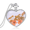 Pendant heart shaped, crystal, plant lamp, sample, necklace, purple starry sky, Korean style