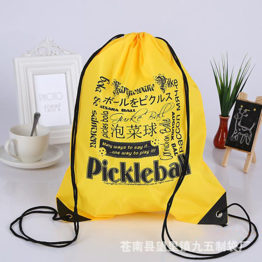 Spot 210D Polyester Drawstring Pocket Polyester Drawstring Pocket Custom Marathon Event Bag Drawstring Backpack