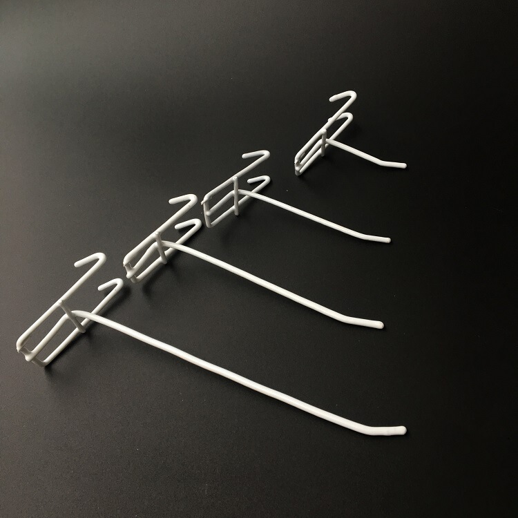 Yiwu Wholesale Mesh Hook Supermarket Metal Hook Black White Hook Chrome Plated Jewelry Hook