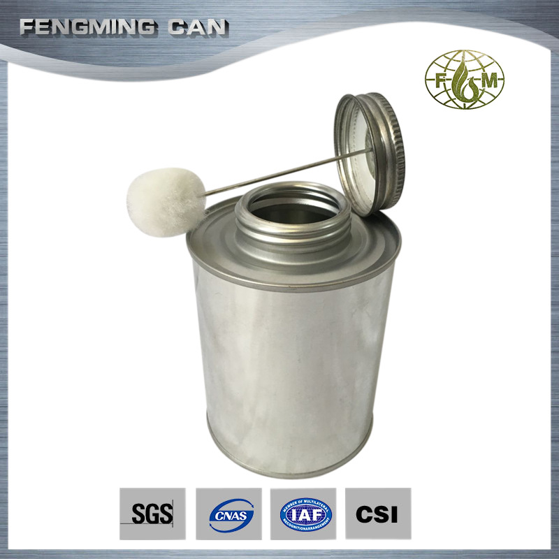 密封铁罐 圆形刷子胶水金属罐 空马口铁化工螺纹口样品罐