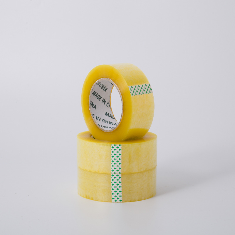 Sellado transparente cinta de papel palabras de advertencia Impresión de cinta de embalaje de fábrica al por mayor 4,5*2,3 cinta de sellado amarillo