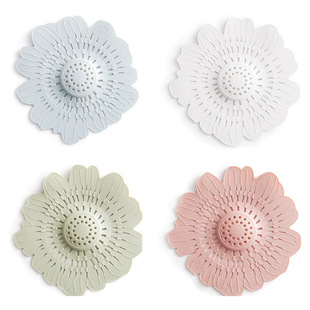Sewer anti-blocking floor drain sewer hair filter suction cup flower drain