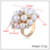 Accessory, fashionable adjustable ring from pearl, factory direct supply, European style, Amazon, on index finger