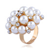 Accessory, fashionable adjustable ring from pearl, factory direct supply, European style, Amazon, on index finger