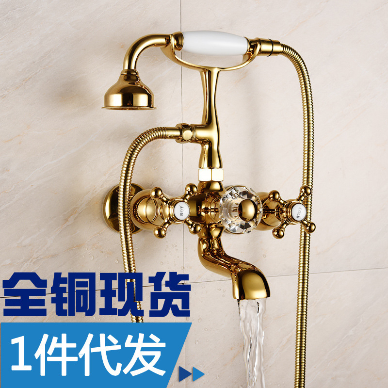 Kitchen and bathroom wall-mounted bathtub faucet European-style tank side cold and hot water mixing valve kitchen and bathroom hardware sanitary ware wholesale