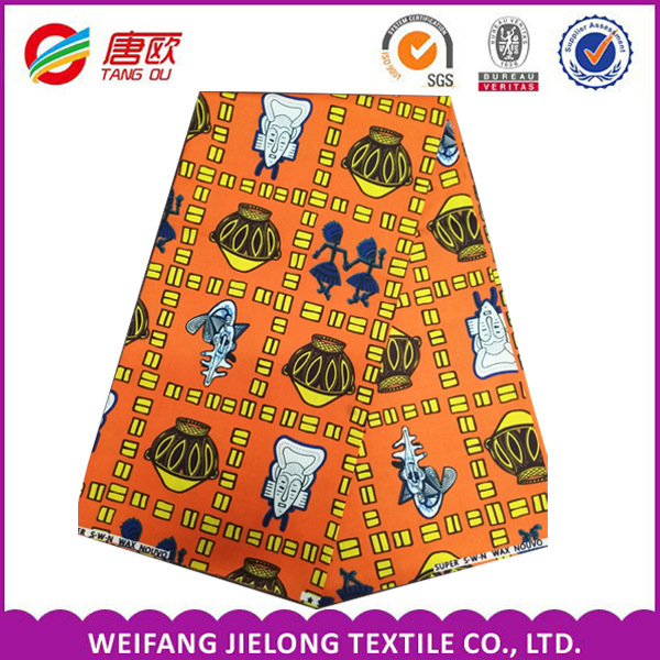 纯棉 纯涤厂家供应全棉布 仿蜡染印花布料 用于非洲国家民族服装