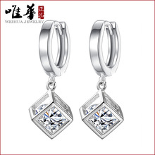 抖音可爱耳环女款韩国版魔方爱情窗方糖时尚耳环耳坠耳钉饰品批发