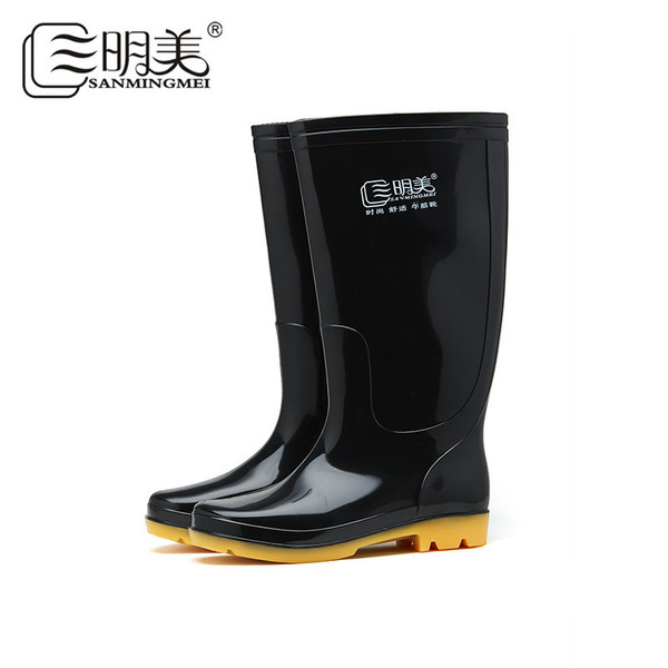 Rain boots black rain boots non-slip waterproof mid-high…