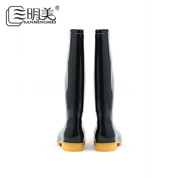 Rain boots black rain boots non-slip waterproof mid-high…