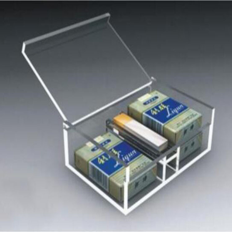 厂家定制亚克力翻盖香烟盒烟模透明分格收纳烟盒展示酒盒质量好