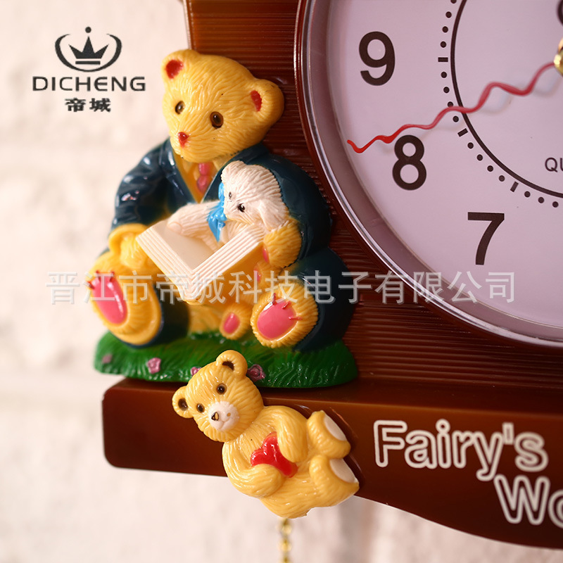 Al por mayor sala de estar Reloj de pared de los niños sala de tiempo swing Reloj de pared arte creativo europeo decoración del hogar Reloj de pared