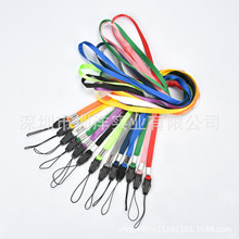 厂家直销7厘尼龙涤纶飞机扣证件挂绳定制logo胸卡挂链防滑