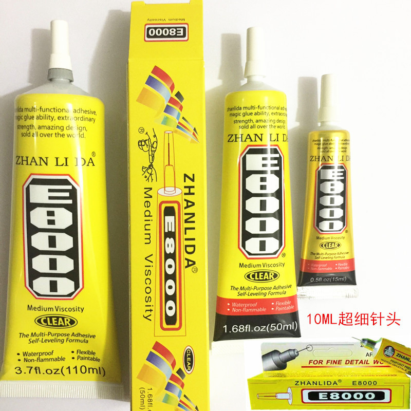 Genuine E8000 Glue Mobile Phone Screen Mobile Phone Case DIY Glue Earphone Leather Clothing Cloth Glue Acrylic Glue