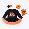 Cute bodysuit girl's, children's dress, set, long sleeve, halloween, 4 piece set