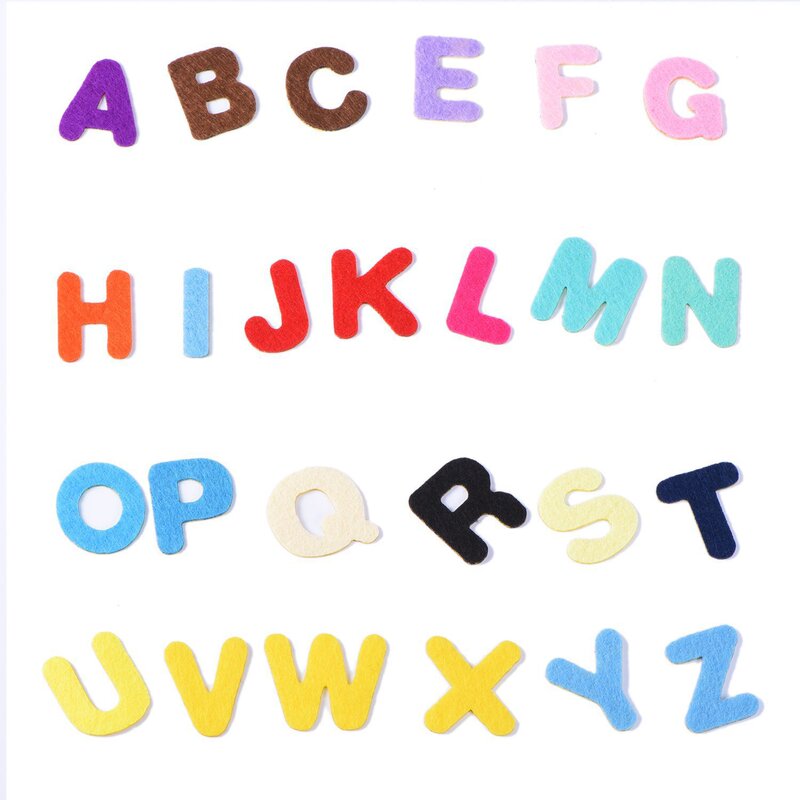 Adhesive Self-adhesive Three-dimensional Felt Digital Alphabet Non-woven Early Childhood Clothing Decoration Felt Alphabet Paste