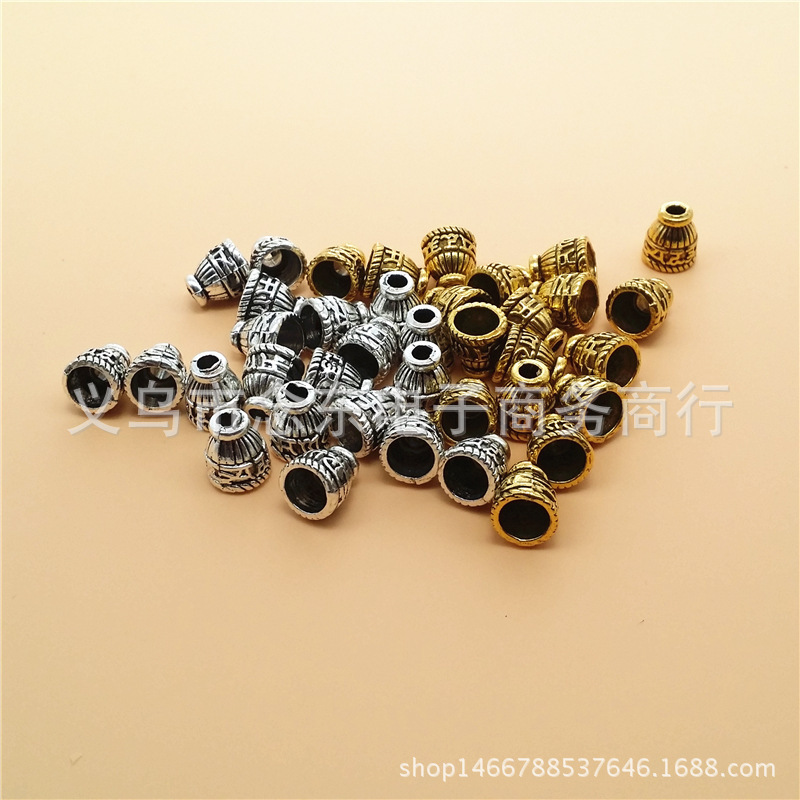 DIY jewelry accessories 10mm bell-shaped bead cap tassel cap pendant alloy accessories pendant material