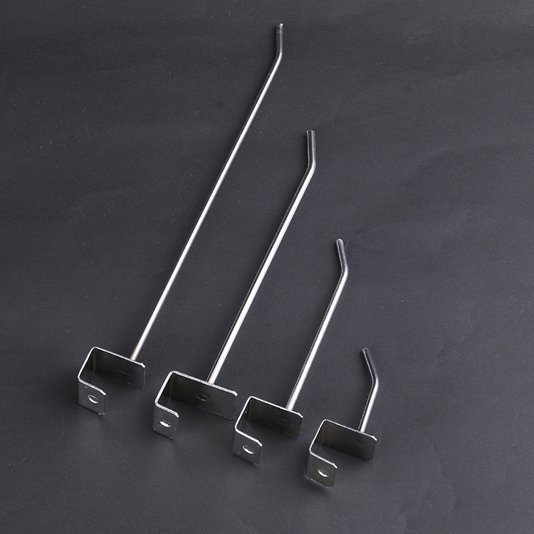Card square tube hook supermarket metal tube hook Chrome hook mobile phone accessories jewelry hook manufacturers wholesale