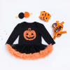 Cute bodysuit girl's, children's dress, set, long sleeve, halloween, 4 piece set