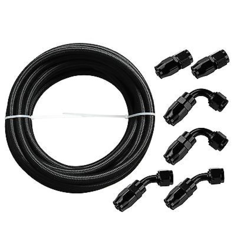 汽车改装1m 1米AN钢丝编织油管燃油管橡胶油管油冷器油管