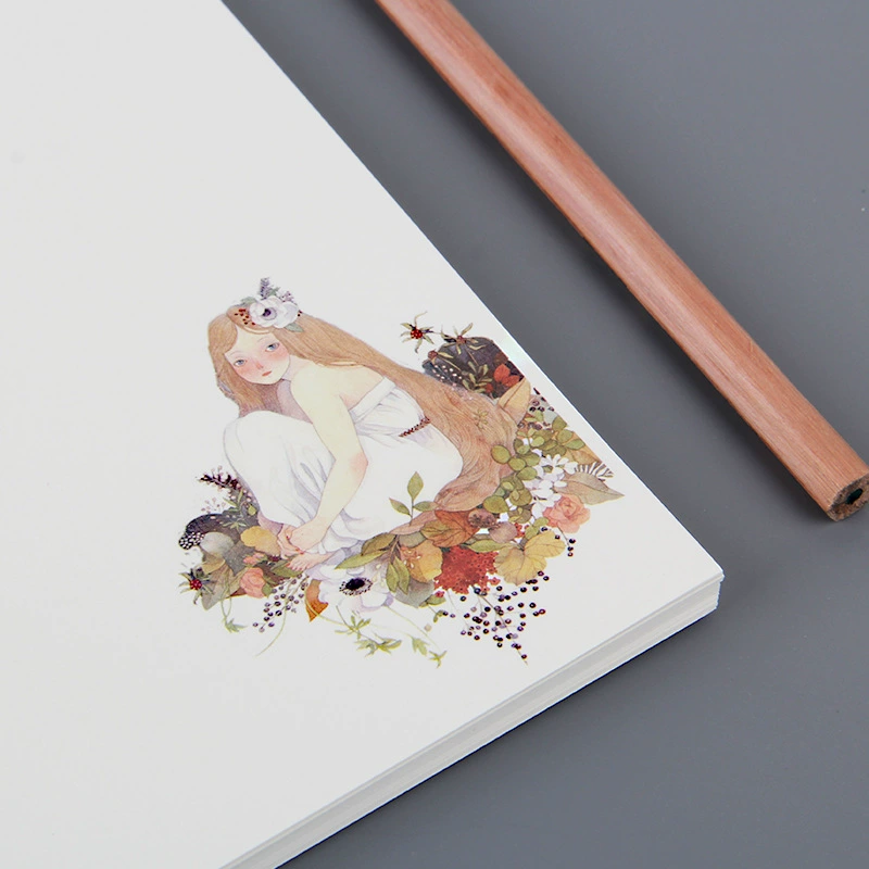 A5 Six-Hole Inner Pages (Six-Kong) Forest Girl Design, Multi-Layout Core Inserts 220 pcs