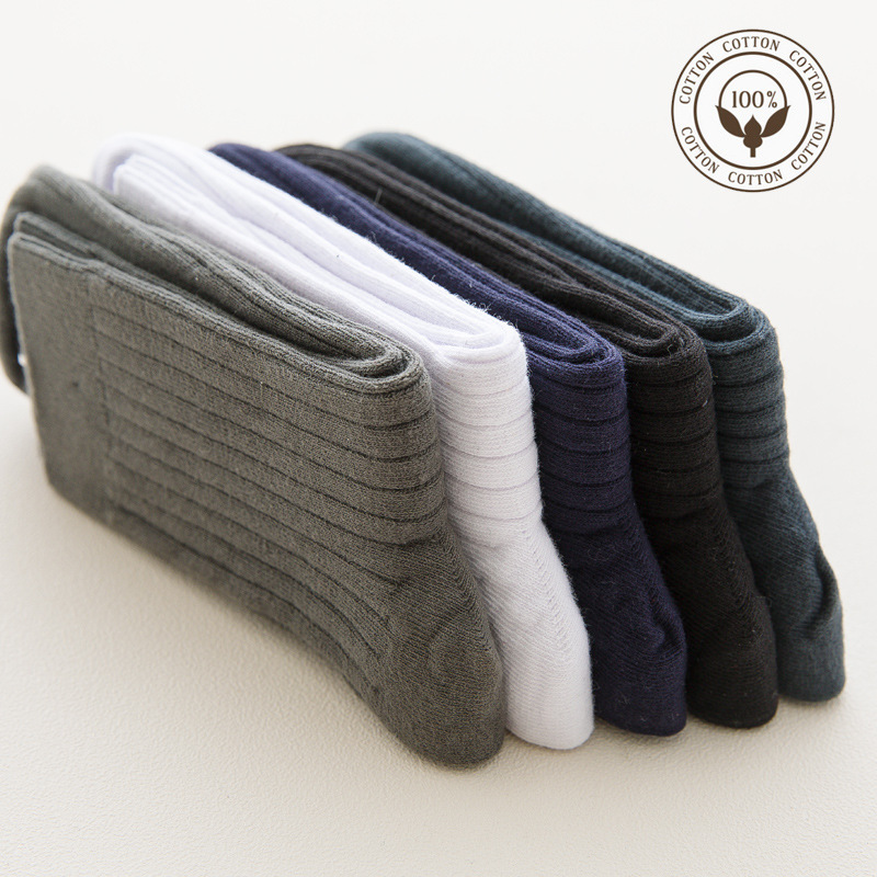 100% Cotton Socks for Men, Deodorant and Sweat-Absorbent Cotton Mid-Calf Socks, Thickeneded and Breathable Pure Color Business Men's Socks, Individually Packaged 100% Cotton Socks for Men, Deodorant and Sweat-Absorbent Cotton Mid-Calf Socks, Thickeneded and Breathable Pure Color Business Men's Socks, Individually Packaged