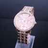 Steel belt for beloved, golden watch, men's dial for leisure, pink gold