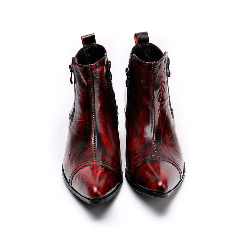 Осенне-зимние Новые мужские повседневные высокие кожаные туфли, мужские ботинки с острым носком British Martin, ботинки из натуральной кожи, мужские ботинки, модные короткие сапоги