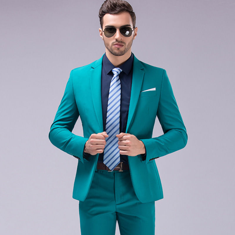 Boutique foreign trade fashion men's fashion slim suit two-piece Men's groom best man Large size business suit Boutique foreign trade fashion men's fashion slim suit two-piece Men's groom best man Large size business suit