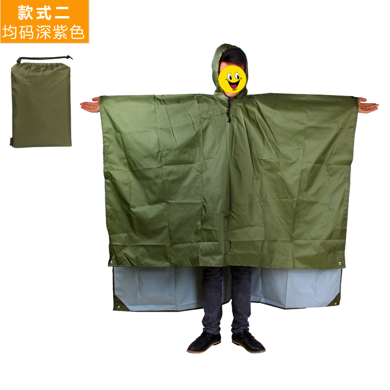 Tres en un impermeable mochila montañismo al aire libre senderismo poncho de una pieza unisex multi-funcional ultra-ligero Comercio exterior transfronterizo