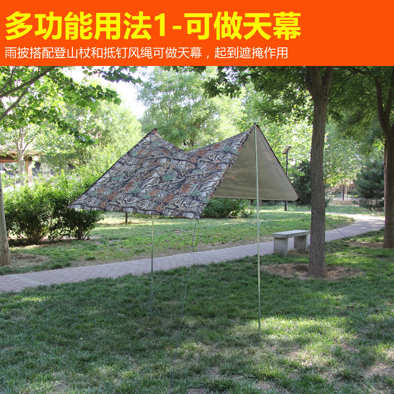 Tres en un impermeable mochila montañismo al aire libre senderismo poncho de una pieza unisex multi-funcional ultra-ligero Comercio exterior transfronterizo