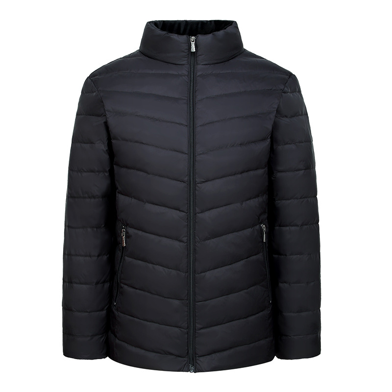 Light and thin short men's down jacket for leisure