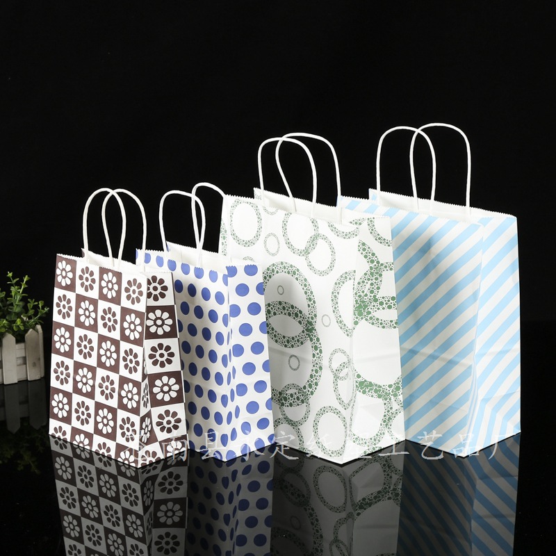 创意彩色礼品包装纸袋定 做 礼品手提牛皮纸袋 白牛皮纸袋现货批