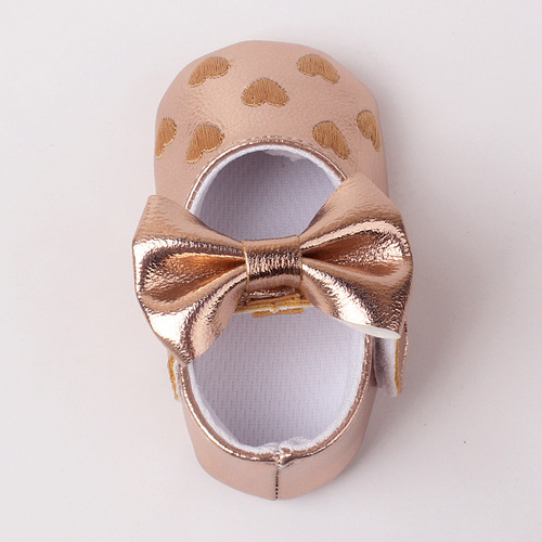 Spring and autumn princess shoes for girls and baby all-matching toddler shoes bow solid color shoes batch 116