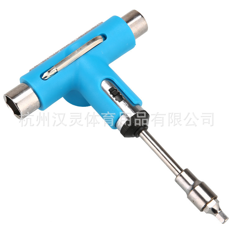 Placa de herramientas monopatín tirantes hebilla en forma de T en forma de Y portátil semiautomático multifunción desmontaje herramienta de montaje entrega de una pieza